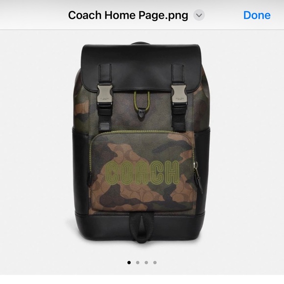 Coach Men’s Camo backpack - Picture 2 of 3